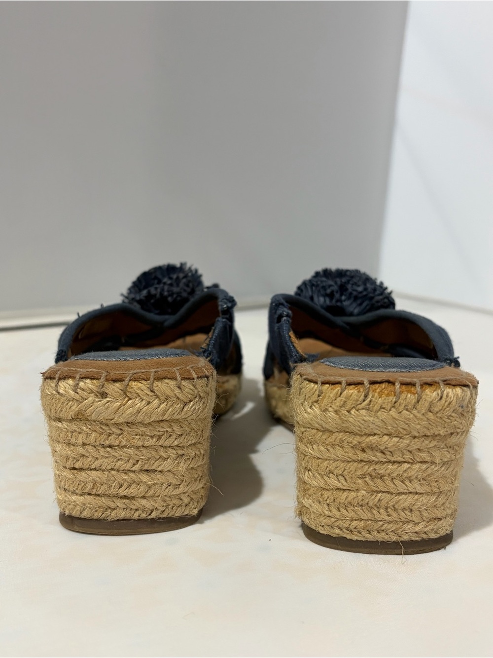 Life Stride Navy Blue Espadrille Wedge‎ Mules - Picture 4 of 6